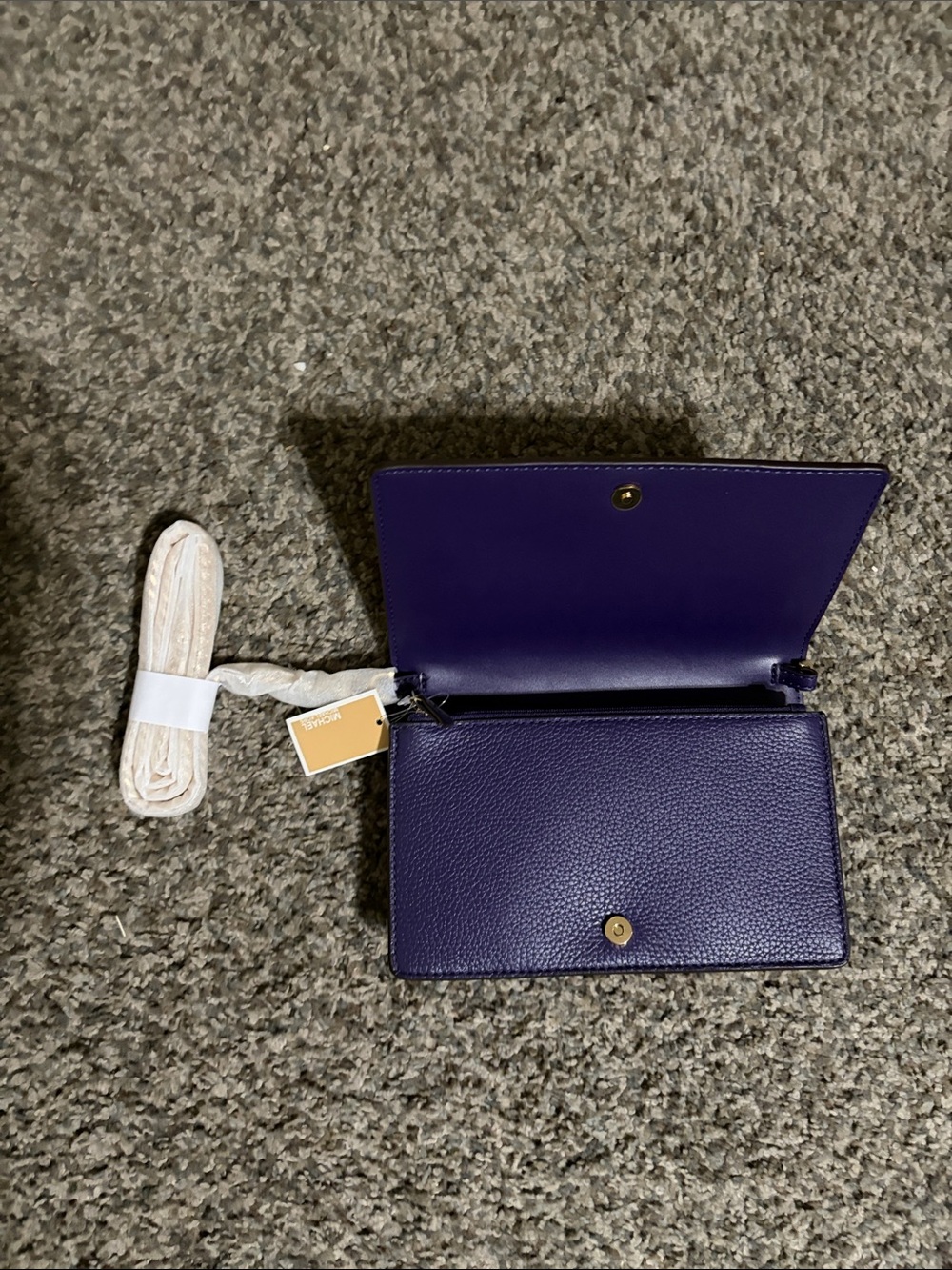 Michael Kors Purple Crossbody Wallet On Chain